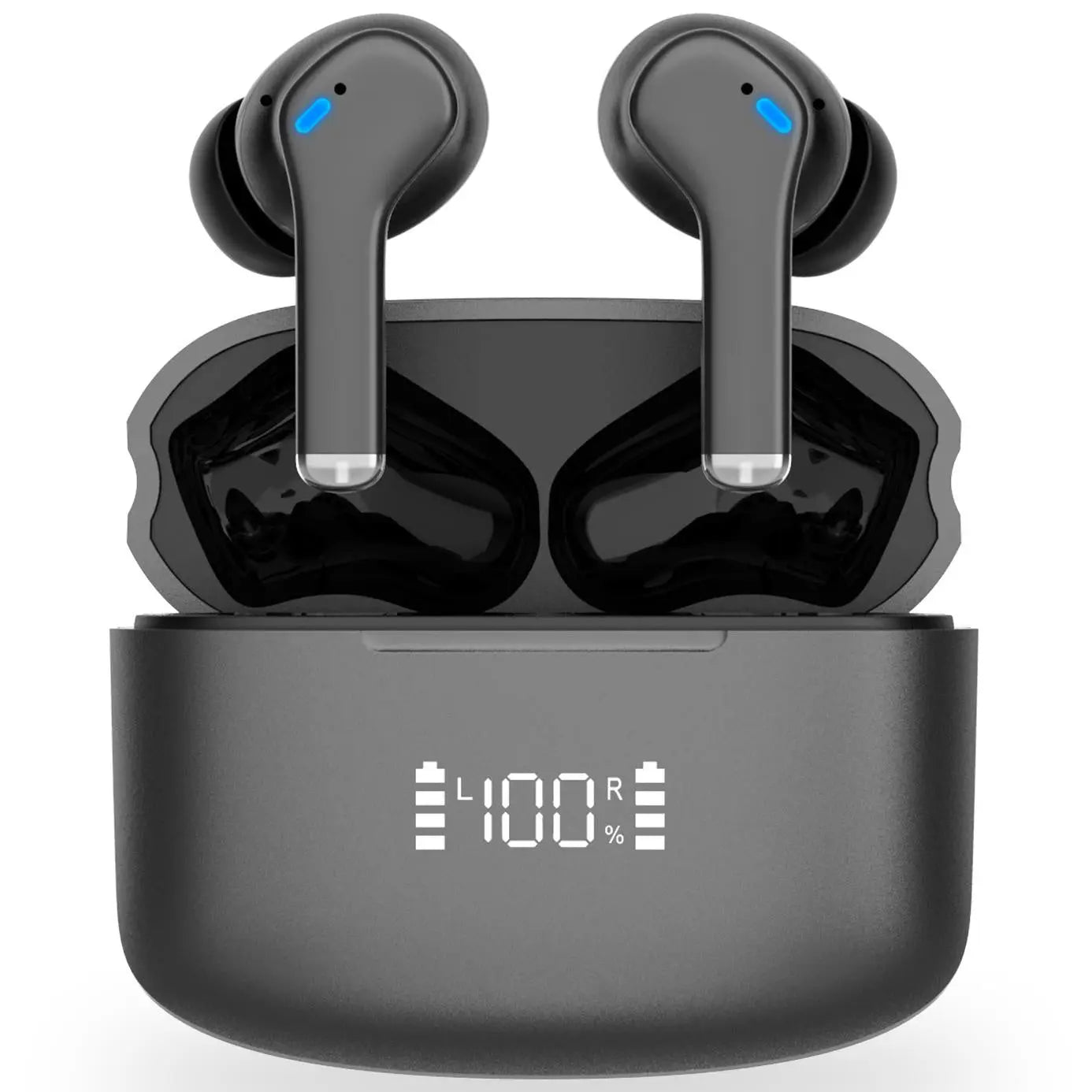 TWS Wireless Earbuds, Noise Reduction Headphones with LED Power Display Charging Case, HiFi Stereo Earphones, in-Ear Headsets with Mic Dropshipman