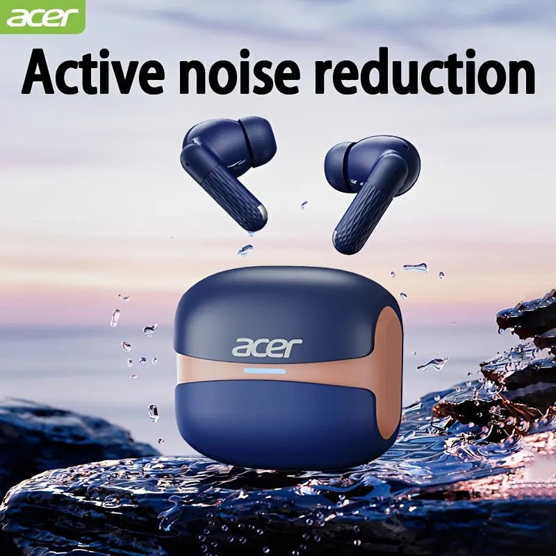 Acer 2025 TWS Premium Wireless Headset with Active Noise Cancelling Earbud Condenser Microphone, Sports and Exercise Compatible Smartphone Latest Headset for Movies, TV Shows and Video Games OHR548 Dropshipman