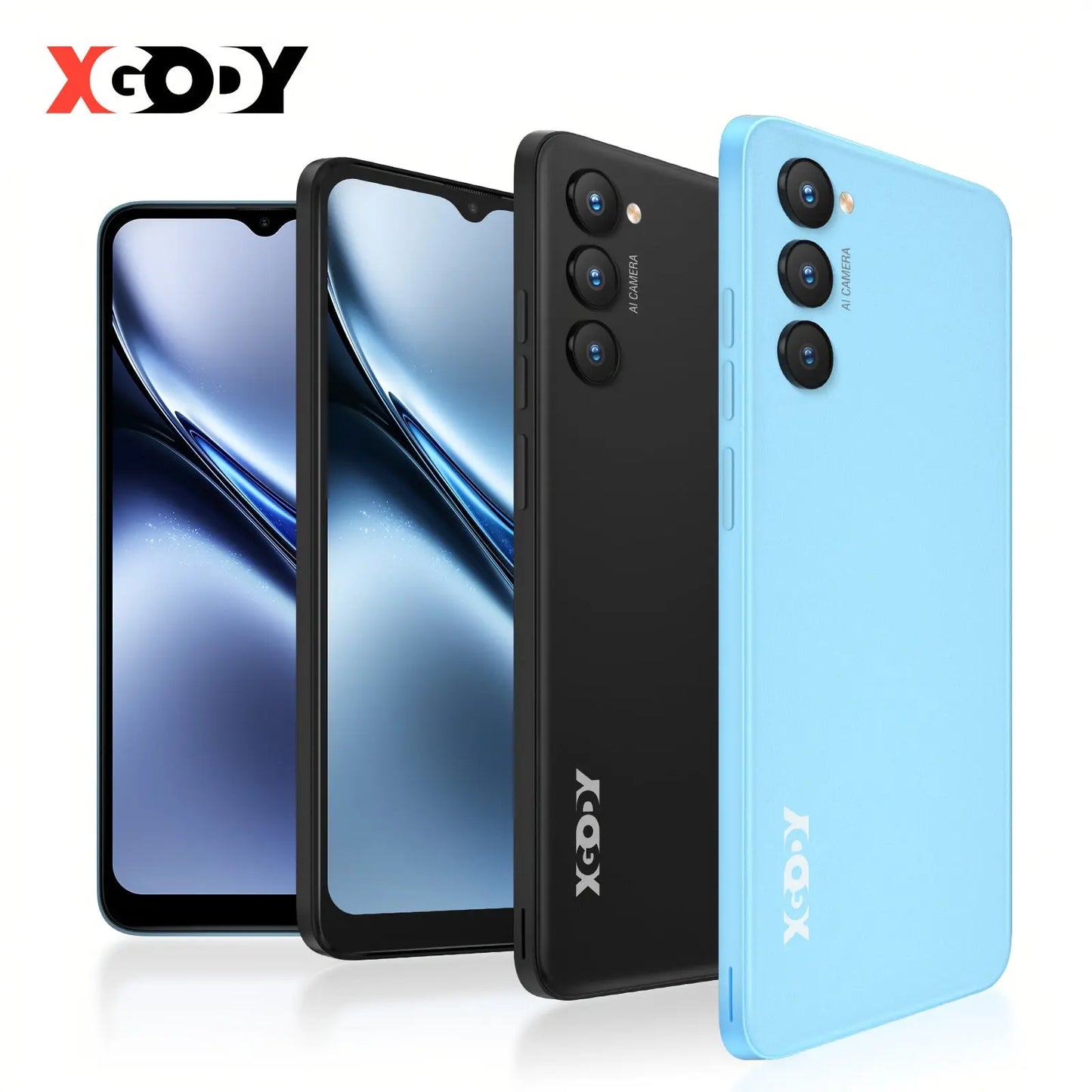 2025 Brand New XGODY X36 Smartphone 6.5-Inch Display Screen 4G LTE Network Black & Blue Mobile Phone Octa-core Processor Android 15.0 System Face Unlock Recognition Cell Phone 7GB(3GB+4GB) RAM + 32GB ROM 4200mAh Removable Battery Dual SIM Dual Standby 5M Dropshipman