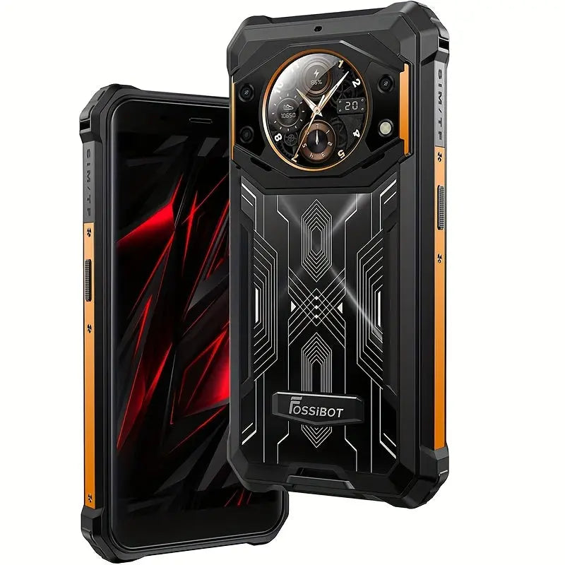 FOSSiBOT F101 PRO - Ruggedized Smartphone with 10600mAh Battery, 24MP Camera, Dual SIM, Helio 15GB 128GB, Android 13 And Functional Rear Display Dropshipman