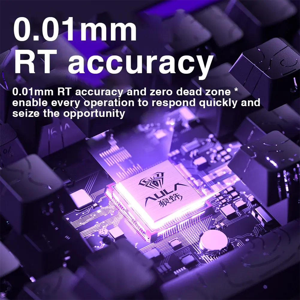 AULA HERO 68HE Magnetic Switch Keyboard Rapid Trigger 8K Return Esports Gamer Keyboard RGB Wired Gaming Keyboard Dropshipman