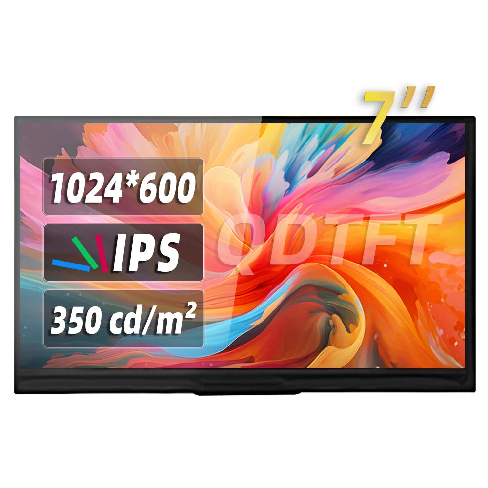 350nits 7 Inch 1024*600 IPS RGB 24bit LCD Display Screen SHOPINFIE