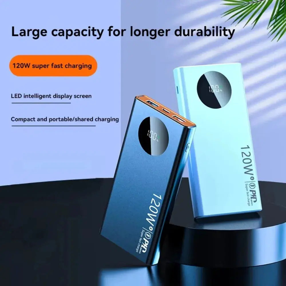 Xiaomi 120W 50000mAh High Capacity Power Bank Fast Charging Powerbank Portable Battery Charger For iPhone Samsung Huawei 2025New Dropshipman