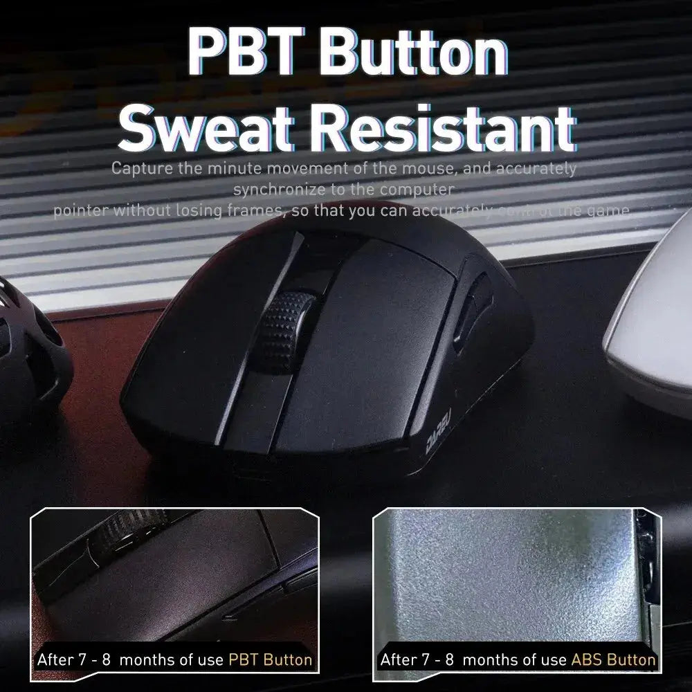 DAREU 4KHz Tri-mode 2.4G Wireless Wired PBT Mouse PAW3395 26000 DPI RGB 6 Programmable Buttons Rechargeable for PC Laptop Gamer Dropshipman