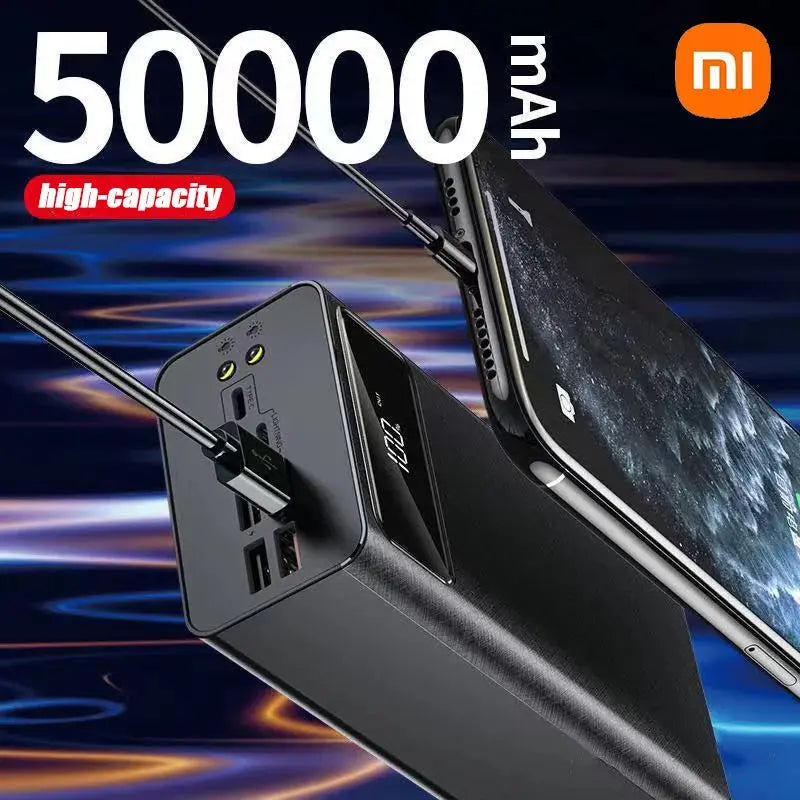 Xiaomi 500000mAh 120W Ultralarge Capacity Power Bank Fast Charging Portable Digital Display Power Bank For iPhone Samsung Pixel Dropshipman