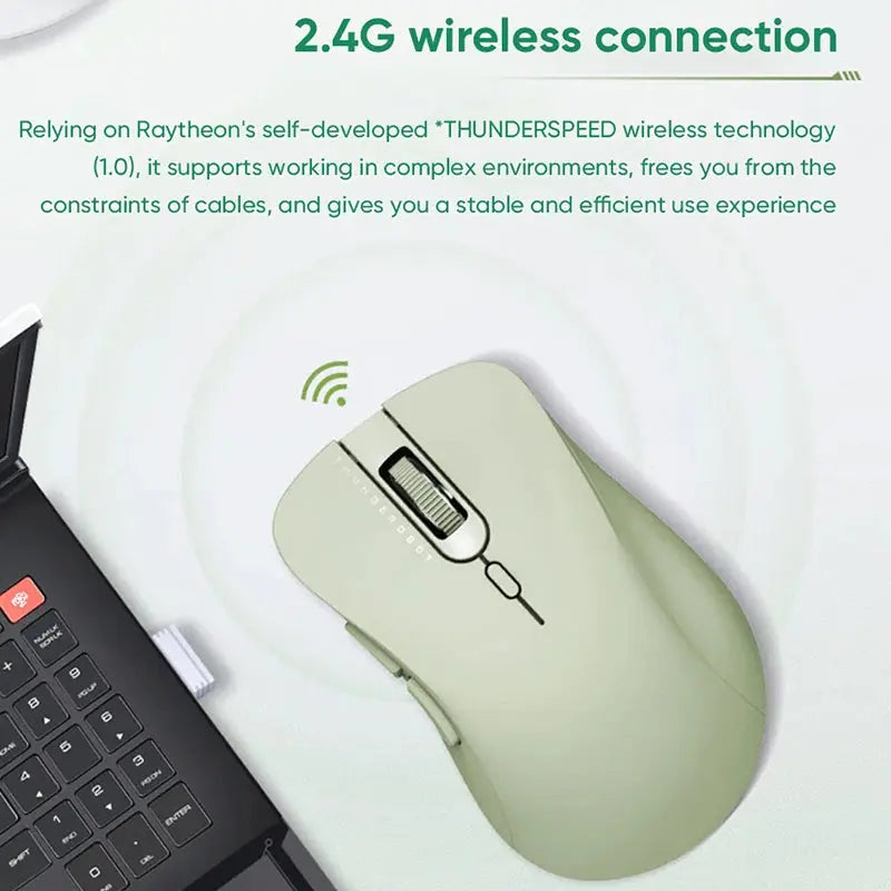 Thunderobot ML101 Portable Wireless Office Mouse 2.4G Wireless Connection Three Levels DPI Switching Compatible Windows System Dropshipman