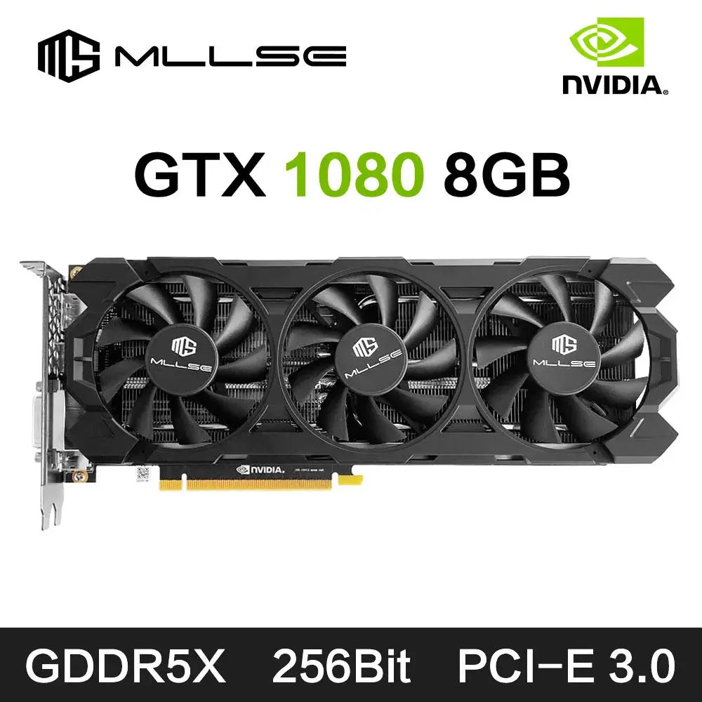 MLLSE Placa De Video NVIDIA GeForce GTX 1080 8GB GDDR5X 256-bit PCIe 3.0 x16 16nm Desktop Computer Gaming GPU New Card Dropshipman