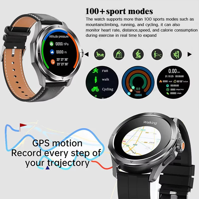 For Xiaomi S4 Ultra Outdoor Sports Smart Watch Men AMOLED Screen NFC GPS Compass Heart rate Waterproof Bluetooth Call SmartWatch Dropshipman