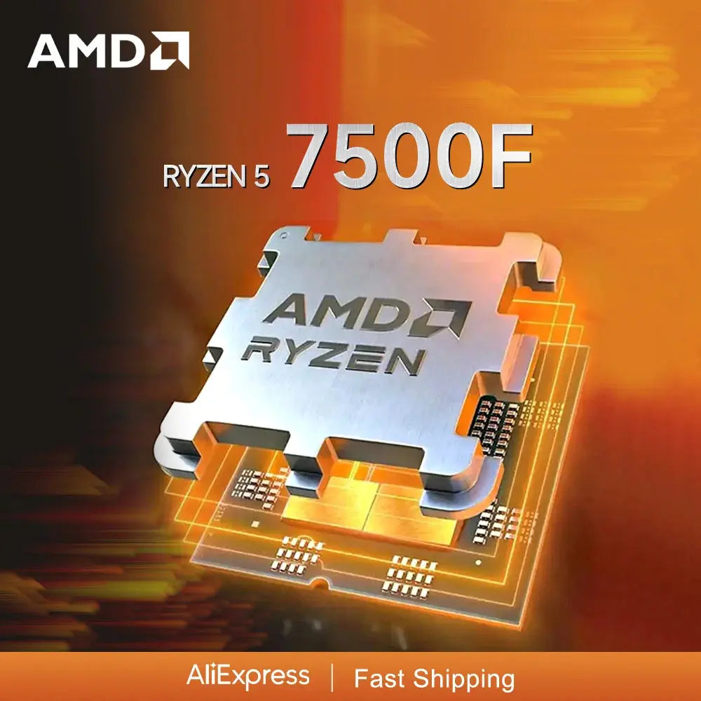 AMD Ryzen 5 7500F R5 7500F NEW 3.7GHz 6-Core 12-Thread CPU Processor 5NM L3=32M 100-000000597 Socket AM5 but without cooler Dropshipman