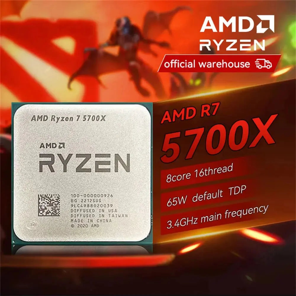 AMD Ryzen 7 5700X R7 5700X 4.6GHz 8 Core 16 Thread 65W CPU Processor 7NM L3 = 32M Socket AM4 Gaming Processor but without cooler Dropshipman