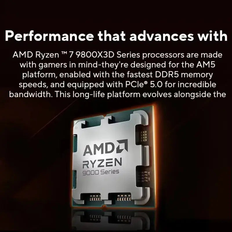 AMD Ryzen™ 7 9800X3D New Processor , 3D V-Cache 8C/16T 120W up to 5.2 GHz, L3=96M 100-100001084 Socket AM5 but without cooler Dropshipman