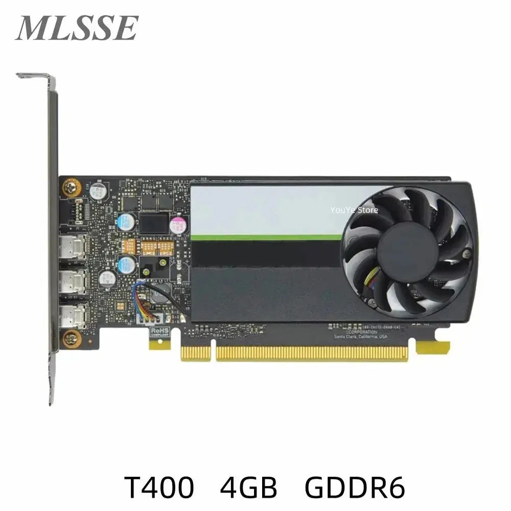 New Original For NVIDIA Quadro T400 4GB GDDR6 Graphics Card 4GB GDDR6 PCIe 3.0 x16 3Mini DP 30W GPU 100% Tested Fast Tested Dropshipman