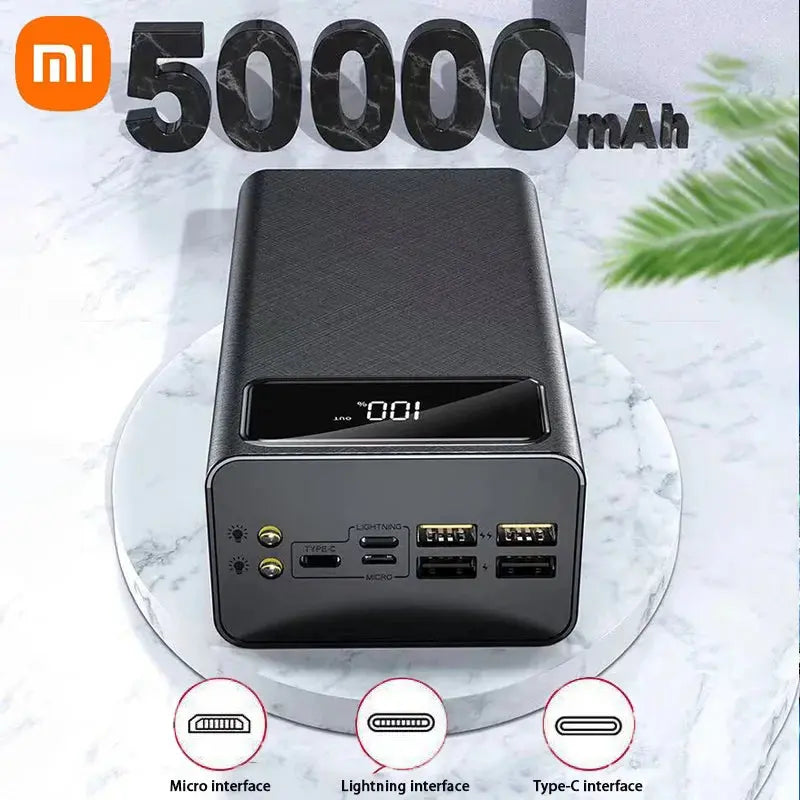 Xiaomi 500000mAh 120W Ultralarge Capacity Power Bank Fast Charging Portable Digital Display Power Bank For iPhone Samsung Pixel Dropshipman