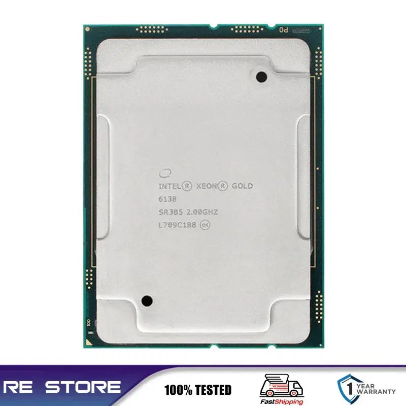 Intel Xeon Gold 6138 2.0GHz 27.5MB Smart Cache 20-Cores 40-Thread 125W LGA3647 CPU Processor Dropshipman
