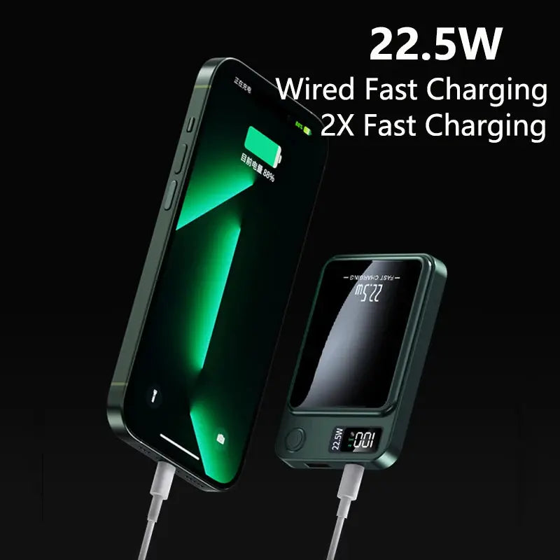 Magnetic Wireless Power Bank 50000mAh 22.5W Fast Charging External Battery Charger for Huawei Samsung iPhone 12 PD 20W Powerbank Dropshipman