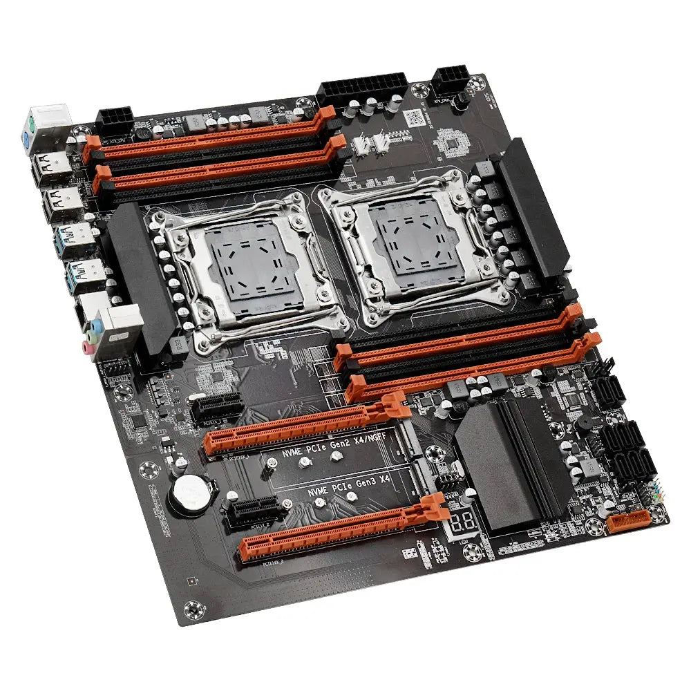 MOUGOl X99 Dual CPU Gaming Motherboard Set lntel Xeon E5 2680 V4&DDR4 64GB (4*16GB) LGA2011-3 M.2 NVME for Server Computer Host Dropshipman