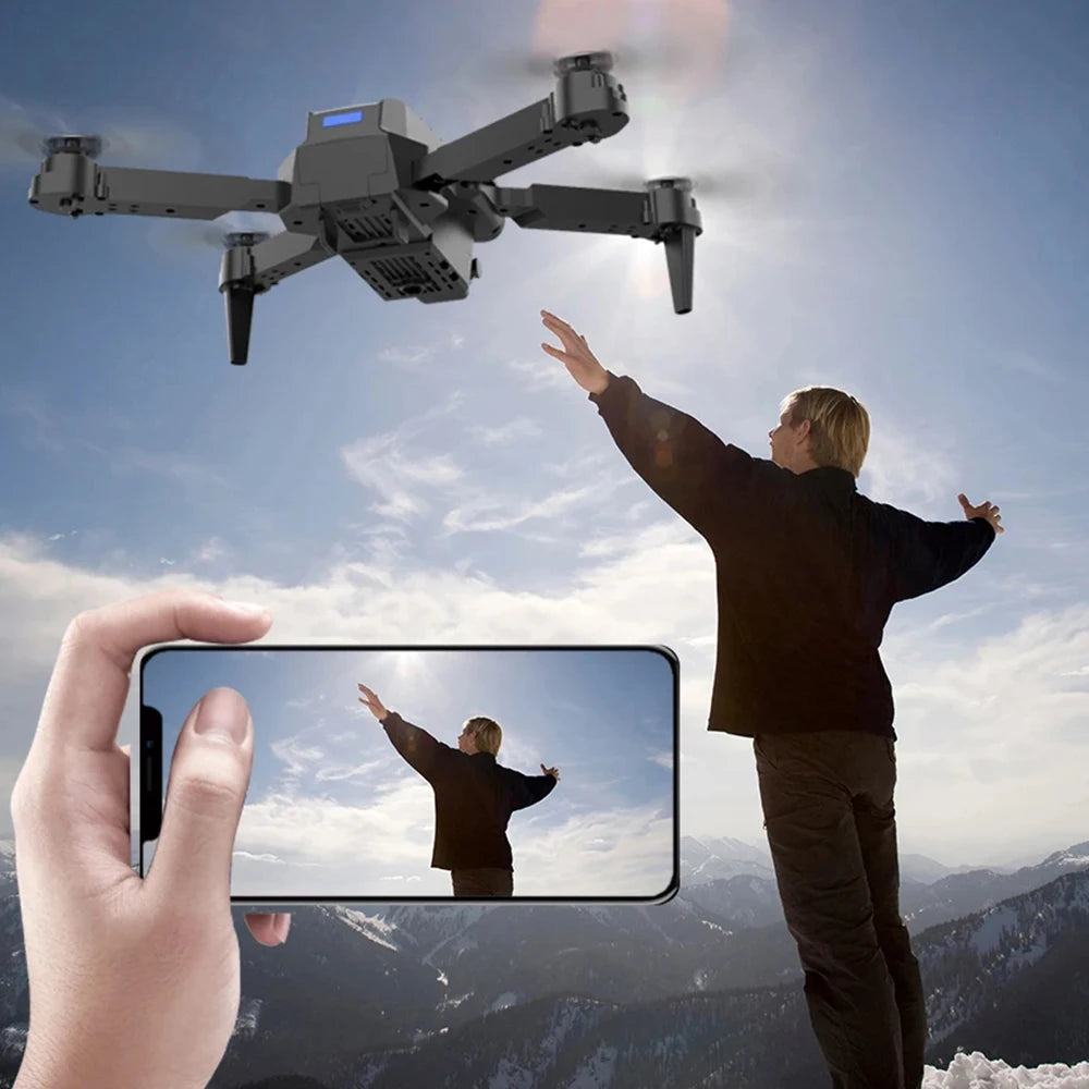 Professional Drone E88 4K Wide-Angle HD 1080P Camera WiFi FPV Height Hold Foldable RC Drone Quadrotor Helicopter Children's Toys Dropshipman