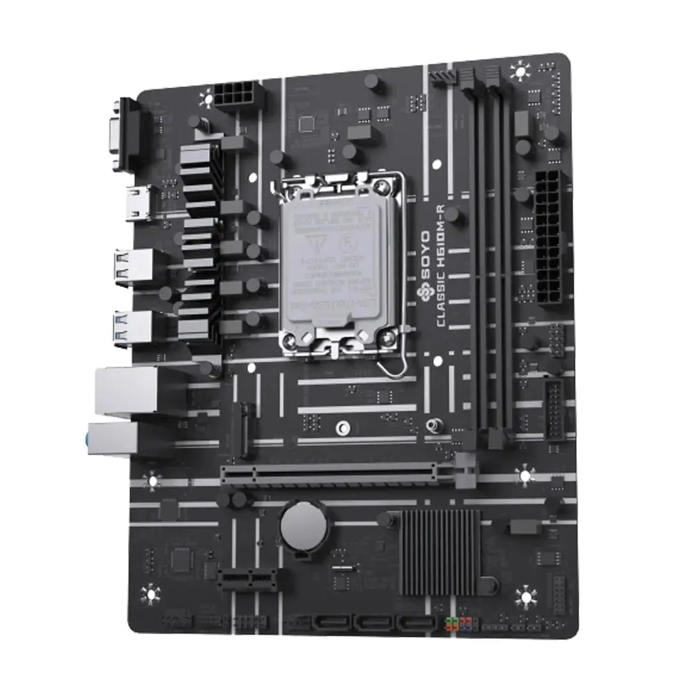 SOYO Motherboard Set H610M LGA1700 with Intel CPU i3 12100F DDR4 (8G*2) 16GB 3200MHz Desktop Computer components SATA3.0 M.2 Dropshipman