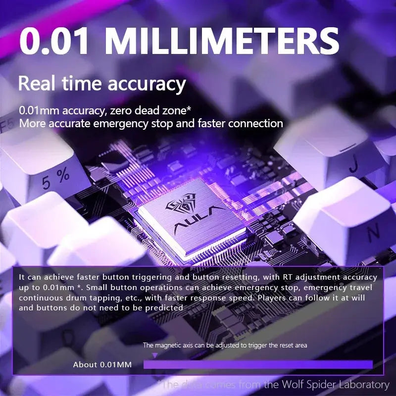 AULA HERO84 HE Magnetic Switch Wired Mechanical Keyboard RGB Music Rhythm 8K Return Rate Keyboard Computer Accessorie for Gamer Dropshipman