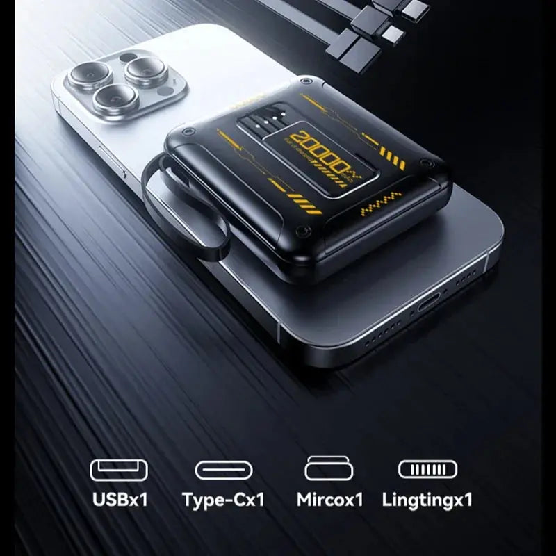 OnePlus 50000mAh Super Fast Charging Power Bank Large Capacity Comes with Detachable Two-wire PowerBank for IPhone Samsung Dropshipman