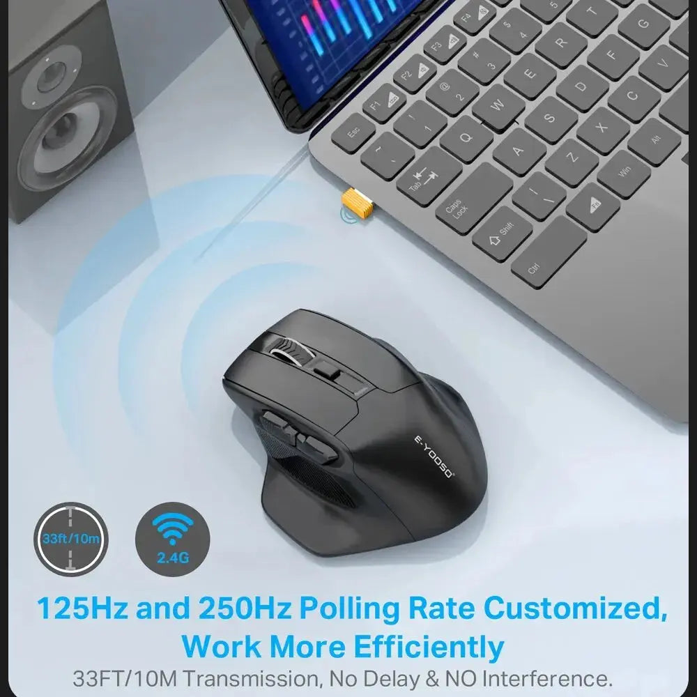 E-YOOSO X-31 USB 2.4G Wireless Gaming Mouse for Big Hands Dropshipman