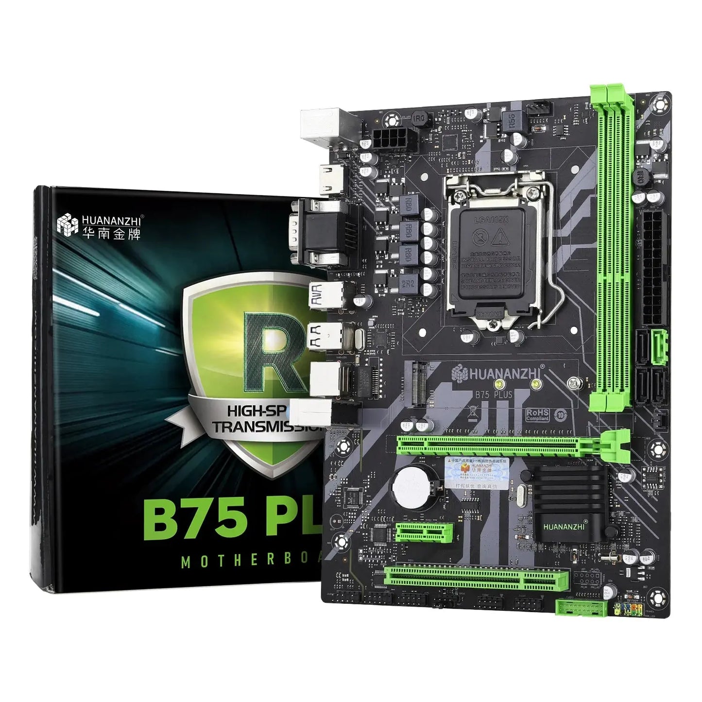 HUANANZHI B75 PLUS Motherboard Set With LGA 1155 CPU And 2*8GB=16GB DDR3 1600MHz VGA HDMI-Compatible SATA3.0 M.2 NVME Dropshipman