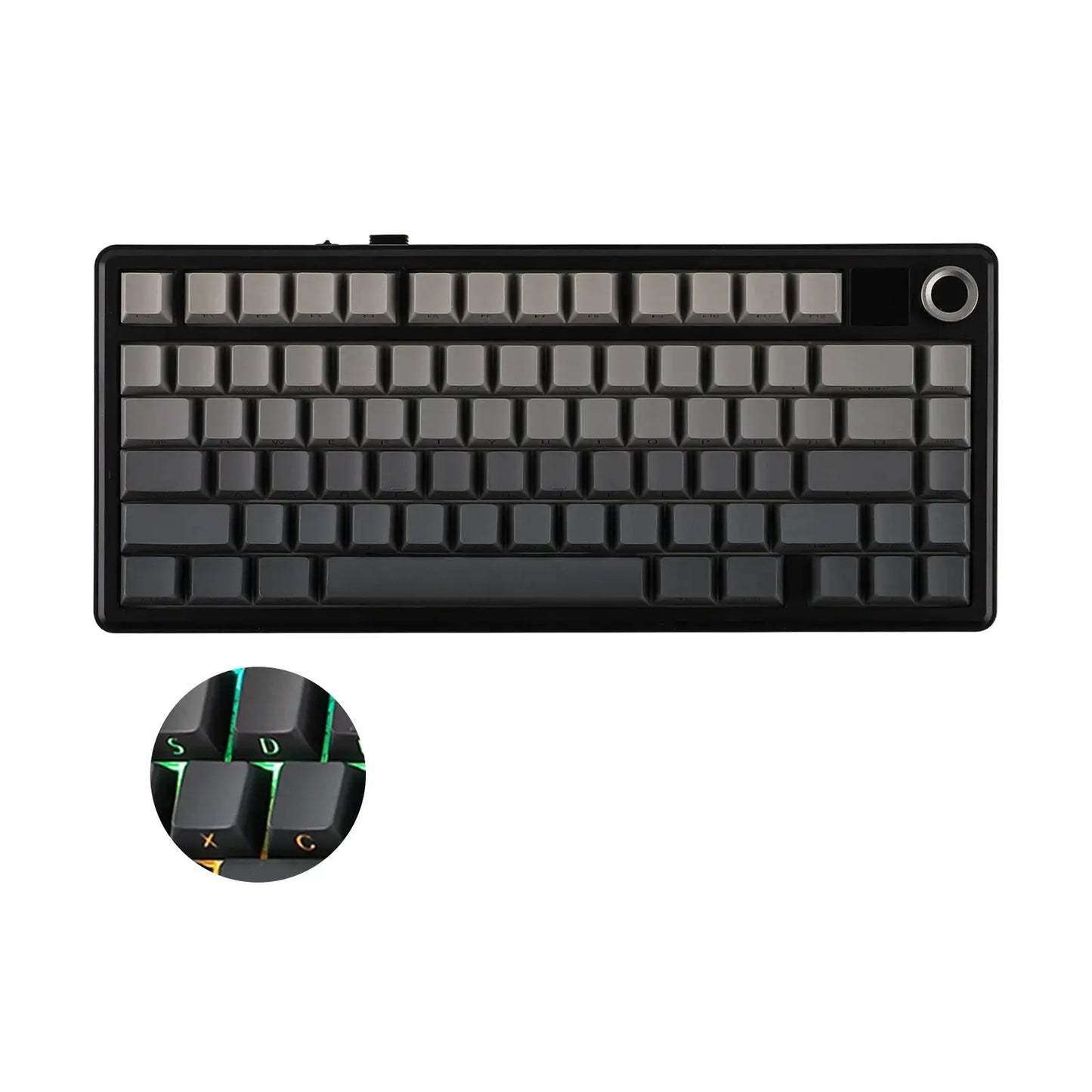 EPOMAKER X AULA F75 MAX Compact 75% ANSI Layout Wired/Bluetooth/2.4GHz Wireless Mechanical Keyboard with TFT Screen and a Knob Dropshipman