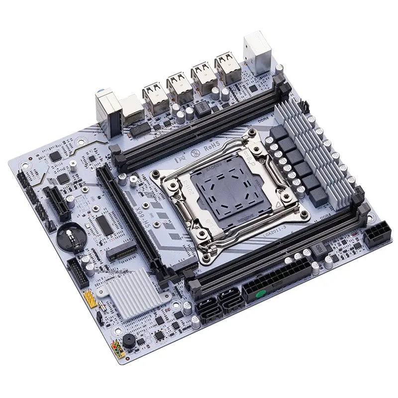 QIYIDA X99 Motherboard Set Kit With LGA2011-3 Xeon E5 2630 V4 CPU DDR4 16GB REG ECC memory PCI 16x NVME M.2 SATA x99 H5 Dropshipman