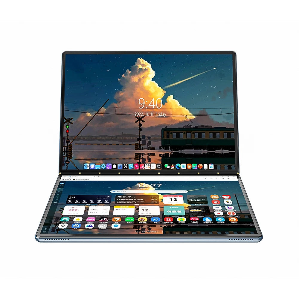 Topton 2 Screen Laptop Intel i3 1215U N100 Dual 10.95inch IPS Touch Screen Windows 11 Office Computer Tablet PC Notebook WiFi6 Dropshipman