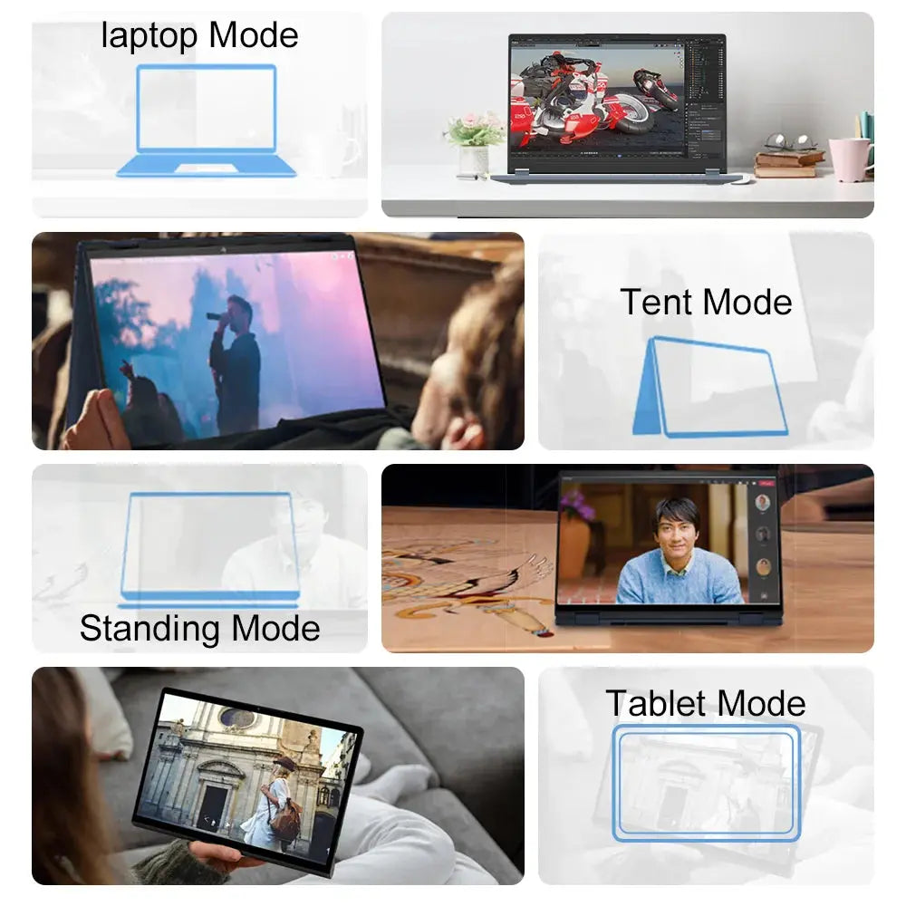 Ninkear YBOOK15 Laptop AMD Ryzen 3 3200U 15.6 Inch 360° Flip FHD IPS 1920*1080 Touchscreen 16G+512GB Backlit Keyboard Windows 11 Dropshipman
