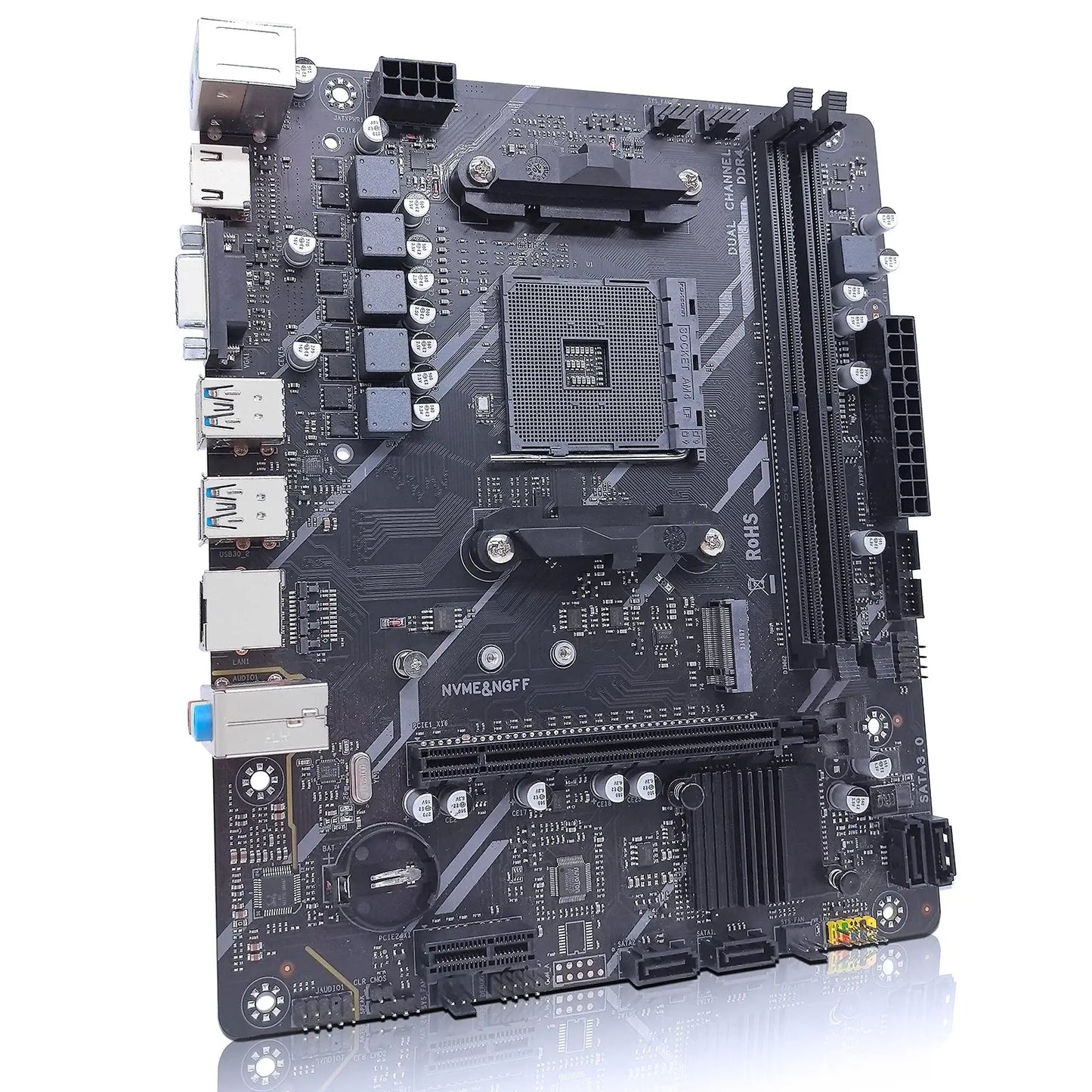 ZSUS A320 Motherboard Set Kit With Ryzen R5 2600 CPU DDR4 1*16GB 3200MHz memory AM4 Motherboard M.2 NVME Dropshipman