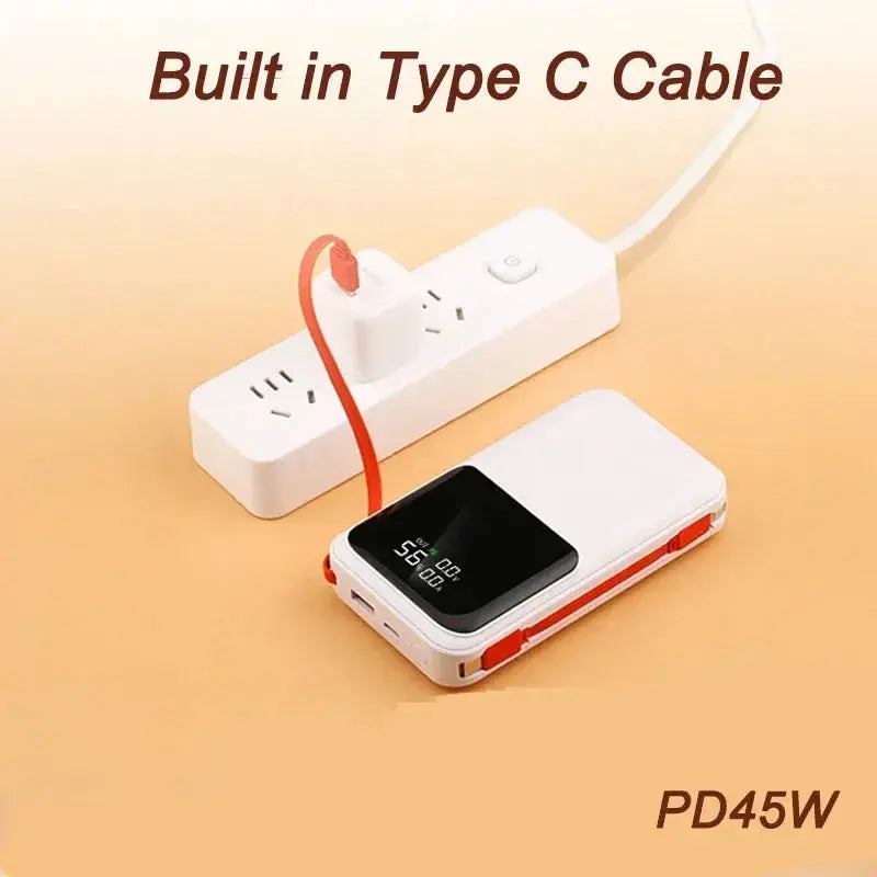50000mAh Power BankPD45W PD FCP SCP Quick Charge Powerbank Portable External Battery Charger For iPhone 15 Xiaomi Laptop Tablet Dropshipman