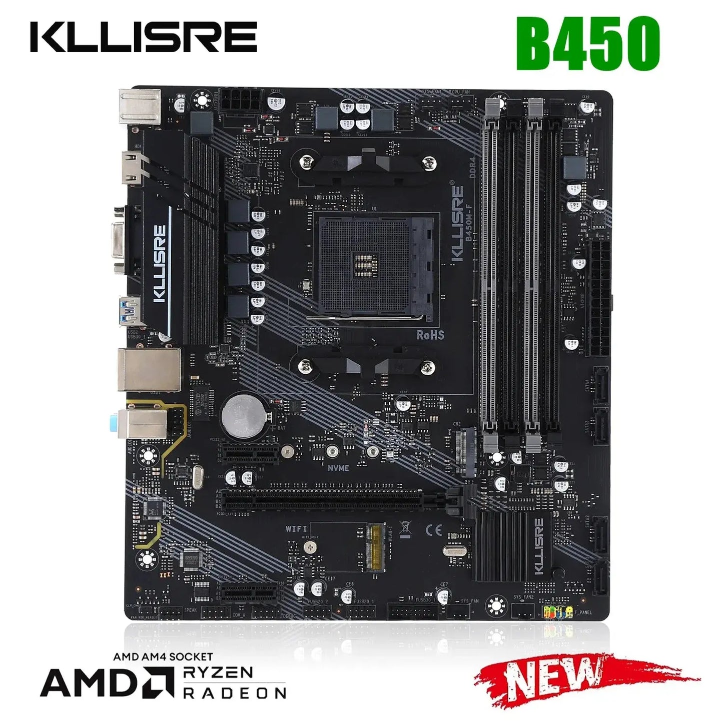 Kllisre B450 Kit AMD Ryzen 5 R5 3600 CPU DDR4 16GB (2x8GB) 3200MHz memory B450M AM4 motherboard Dropshipman