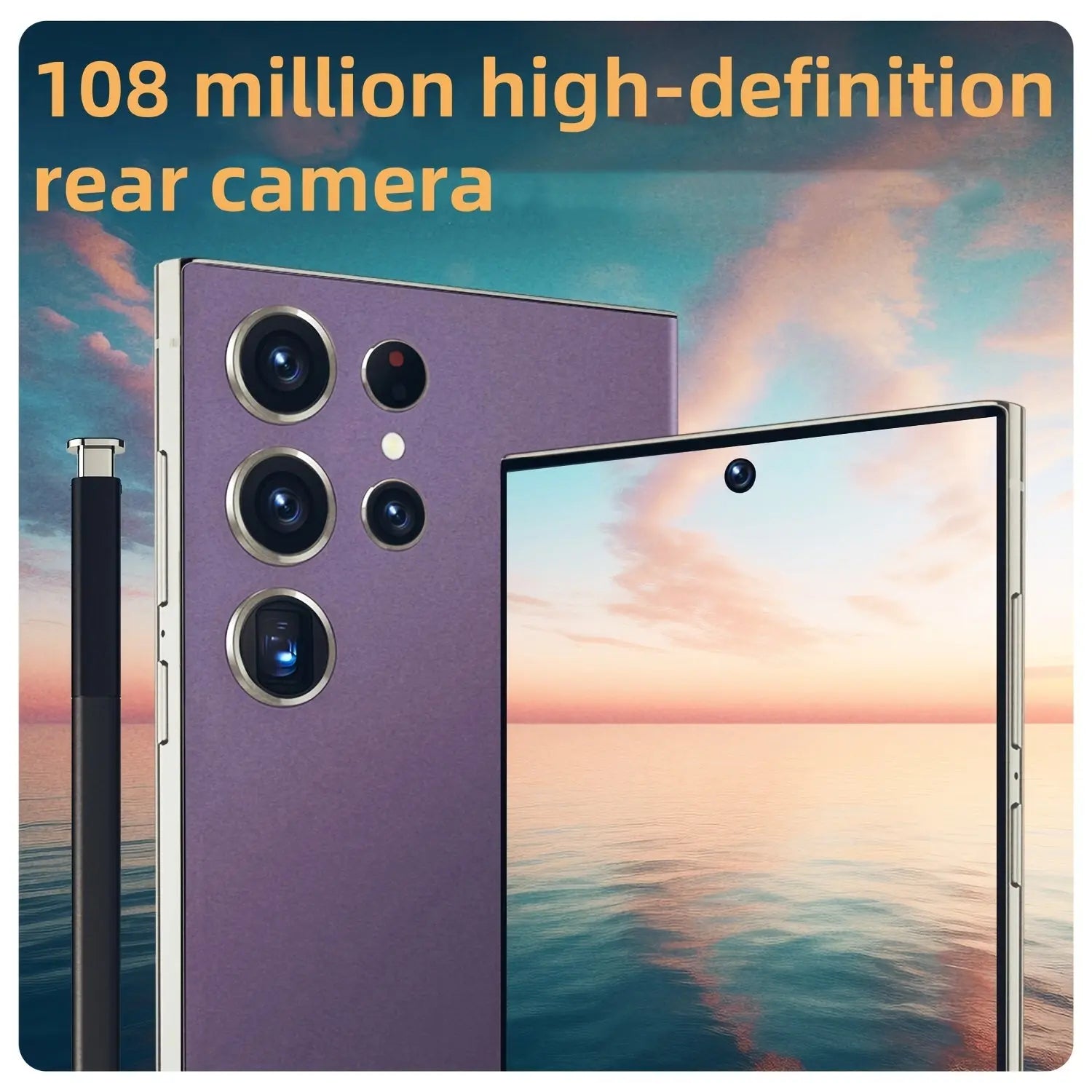 7.3-Inch high definition + Android Smartphone - Dual SIM, 5G network support, TF card slot, Android 13 OS support, USB charging Dropshipman