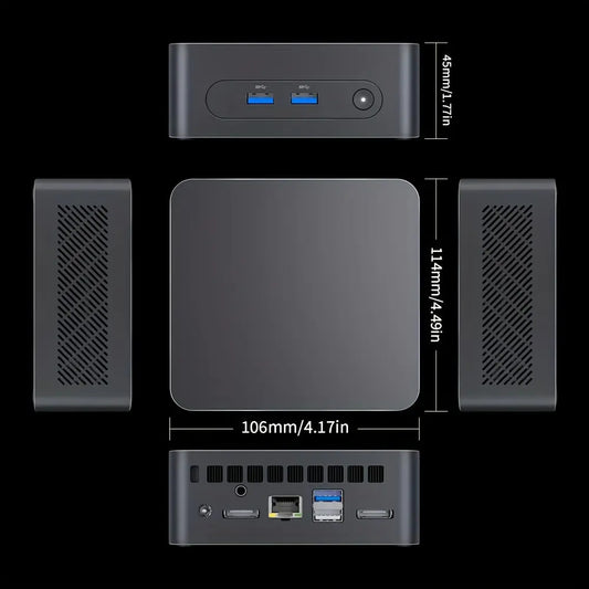 Acoveita M2 PLUS Mini PC - Intel 5205U Processor, 8GB DDR4 RAM, 256GB SSD, W11 OS, Compact Desktop Computer with Integrated Intel Graphics, WiFi Connectivity, and Dual USB Ports for Everyday Use, Sleek Tower Design, Efficient Power Supply Dropshipman
