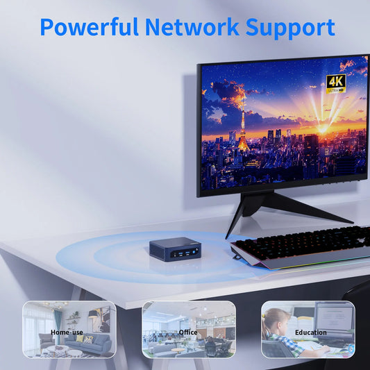 N100 Mini PC, 12th Gen Intel Alder Lake-N100 (up to 3.4GHz), 16GB DDR4 RAM & 512GB M.2 SSD, Compact Desktop for Home/Business with Dual Display Support at 4K@60Hz Dropshipman