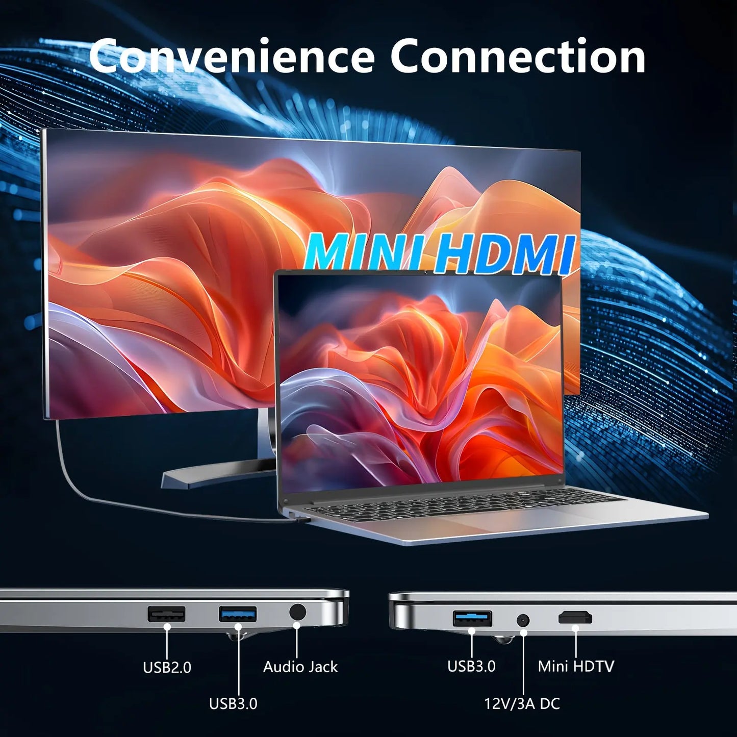 NIAKUN 16-inch Laptop, Gaming Notebook with Intel 12th Gen N95 Processor Up to 3.4GHz, FHD 1920*1200, 180-Degree Hinge, Fingerprint Unlocking, Backlit Keyboard Dropshipman