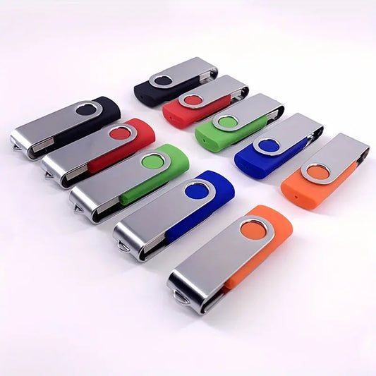 5-Pack Assorted Colorful USB Flash Drives, Rotary Dial Design, Multiple Sizes (4GB/8GB/16GB/32GB/64GB), USB 2.0 High-Speed Data Transfer, Portable Storage for Videos, Music, Files Dropshipman
