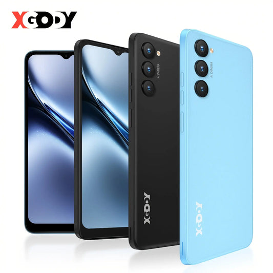 2025 Brand New XGODY X36 Smartphone 6.5-Inch Display Screen 4G LTE Network Black & Blue Mobile Phone Octa-core Processor Android 15.0 System Face Unlock Recognition Cell Phone 7GB(3GB+4GB) RAM + 32GB ROM 4200mAh Removable Battery Dual SIM Dual Standby 5M Dropshipman