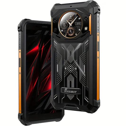 FOSSiBOT F101 PRO - Ruggedized Smartphone with 10600mAh Battery, 24MP Camera, Dual SIM, Helio 15GB 128GB, Android 13 And Functional Rear Display Dropshipman
