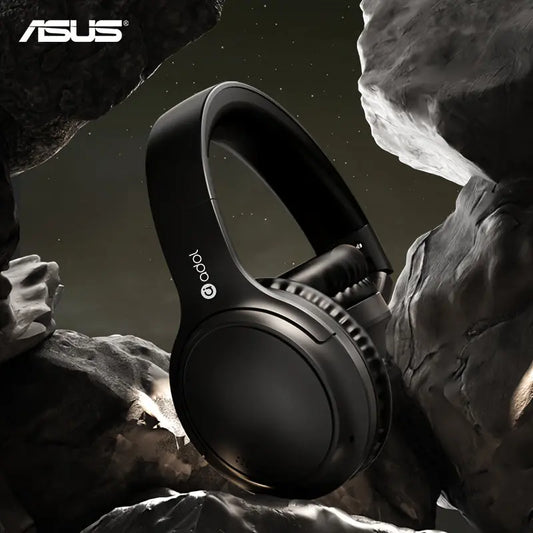ASUS Wireless Over-Ear Headphones with ANC, Immersive Sound & Adjustable Foldable Design - Comfort Fit for All Ears, Built-in Mic, Wireless, USB-C Charging, White/Light Beige/Black - Ideal for Gamers & Music/Movie Enthusiasts, Travel Headphones | Comfort Dropshipman