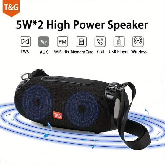 TG534 IPX4 Rating Portable Wireless Stereo Speaker With Dual Speakers, TWS Stereo Hands-Free Call/FM/TF Card/U Disk, Connect Mobile Phone/Tablet/TV, Music Speaker Plug-in Card U Disk Support Loudspeaker Gifts/Wireless Dropshipman