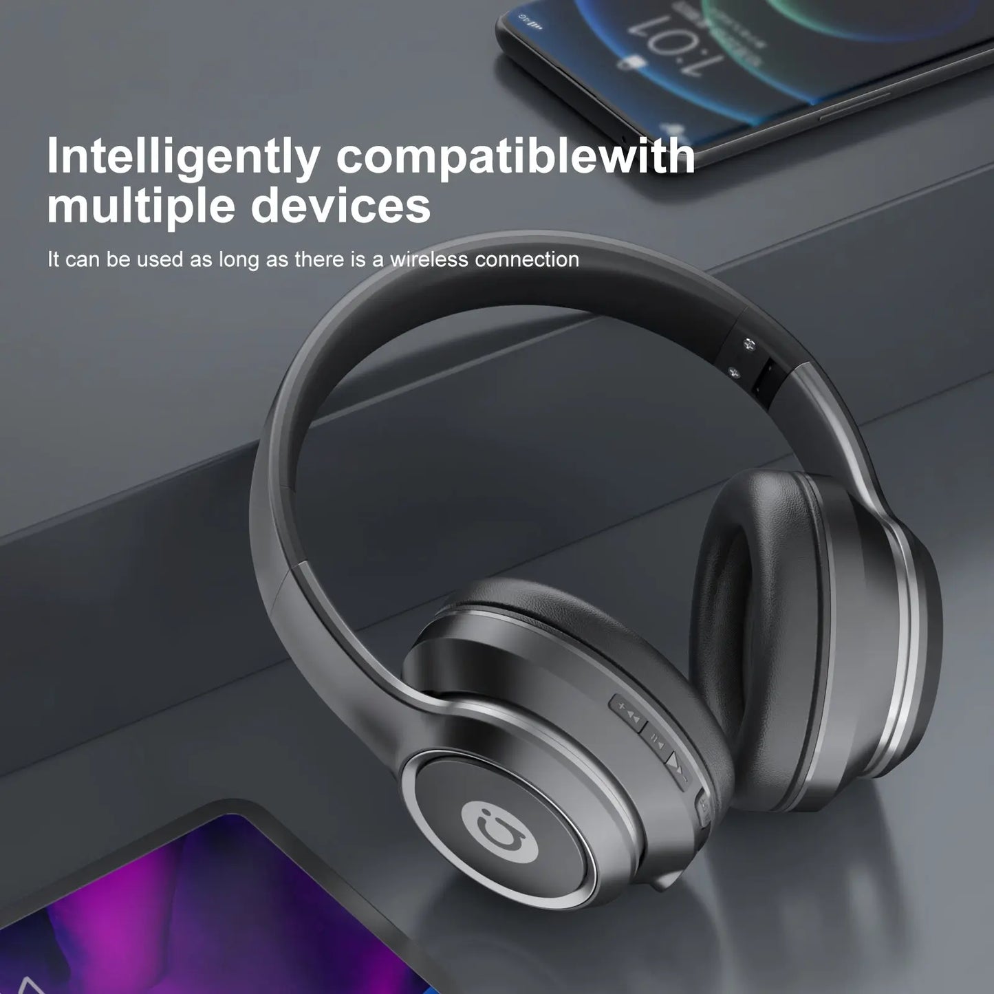 ASUS Wireless Over-Ear Headphones with Built-in Microphone, Sound Isolation, Stereo Surround Sound, Adjustable Telescopic Headband, High-Quality Audio for Calls, Music, and Gaming, USB-C Charging, 3.5mm Jack, Black, Gaming Headphones | Sleek Headphone De Dropshipman