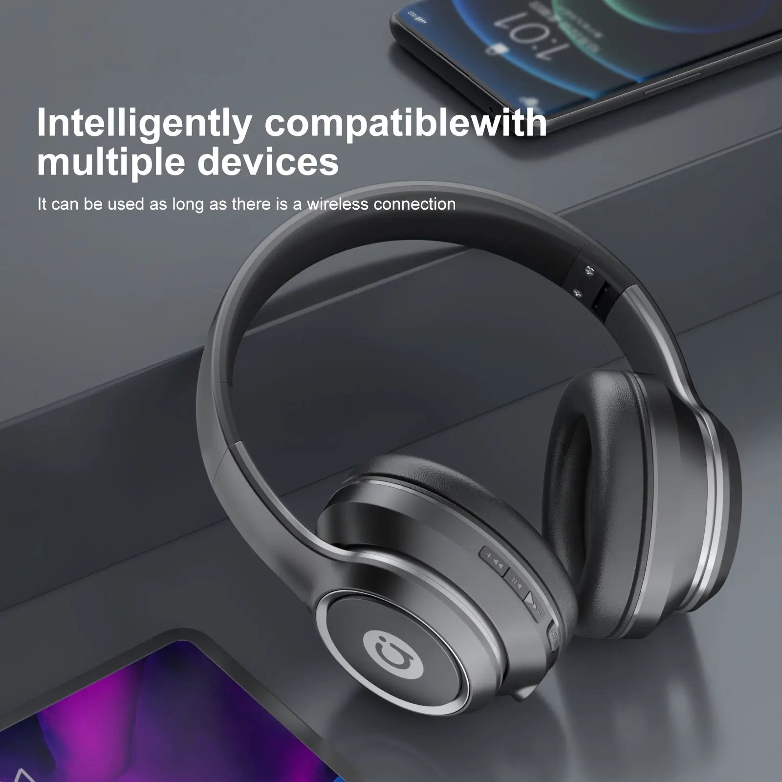 ASUS Wireless Over-Ear Headphones with Built-in Microphone, Sound Isolation, Stereo Surround Sound, Adjustable Telescopic Headband, High-Quality Audio for Calls, Music, and Gaming, USB-C Charging, 3.5mm Jack, Black, Gaming Headphones | Sleek Headphone De Dropshipman