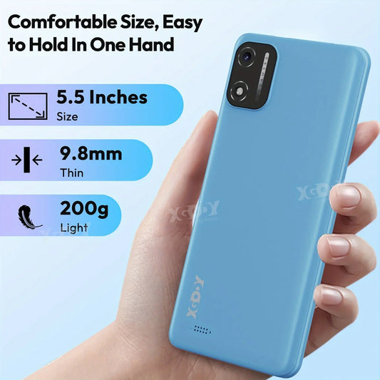 XGODY 2025 UK Version Android 14 Unlocked Phone, 4G LTE 5.5-inch X32 Smartphone, Dual SIM Dual Standby Affordable Unlocked Phone, 4GB (2G + 2G) RAM And 16GB Extended Memory 5MP + 8MP Dual Camera Combination, Octa-core Powerful Performance, 2850mAh Durabl Dropshipman