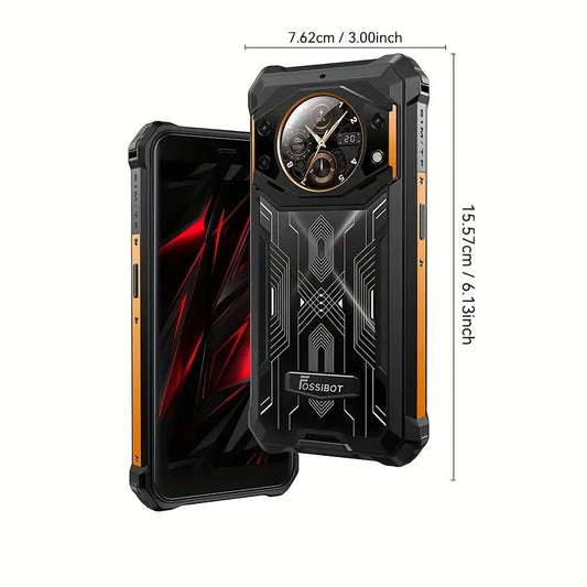 FOSSiBOT F101 PRO - Ruggedized Smartphone with 10600mAh Battery, 24MP Camera, Dual SIM, Helio 15GB 128GB, Android 13 And Functional Rear Display Dropshipman