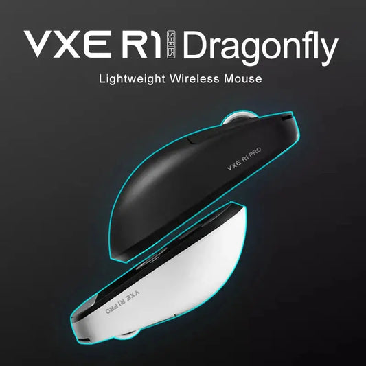 ATK VXE R1 Pro MAX Dragonfly R1 Bluetooth Gaming Mouse PAW3395 2.4G Wireless E-sports Mice Rechargeable Lightweight Ergonomic Dropshipman