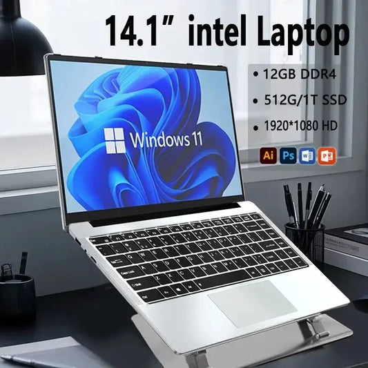 14.1" Inch Portable Computer Intel Core i7 7500U 12GB RAM 512GB 1TB 2TB SSD Laptop Windows 11 Notebook PC Office Study Gaming la Dropshipman