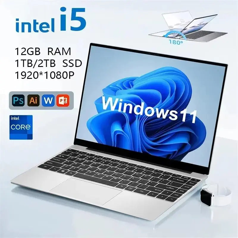 Laptop Intel Core I5-7300U 12GB RAM 1024GB SSD Notebook 1920*1080 Resolution Windows 11 Unlock Computer Office Study gamer PC Dropshipman