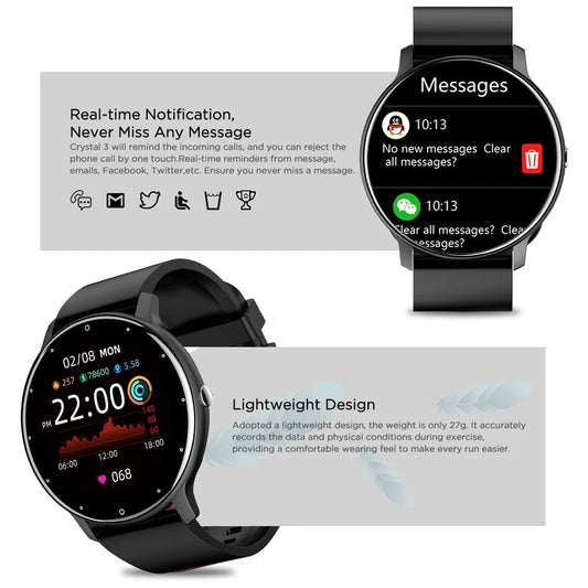 LIGE 2025 New Smart Watch Men Full Touch Screen Sport Fitness Watch IP67 Waterproof Bluetooth For Android ios smartwatch Men+box Dropshipman